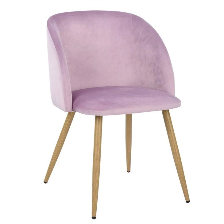 Pink moderne retro stof armlæn Casual spisestuestol