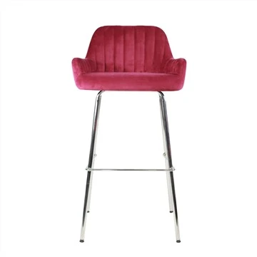 Moderne Ergonomisk Metal Ben Stof Cover Bar Stol til morgenmad