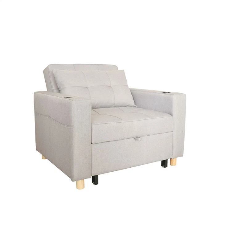 Linned konvertible stol seng