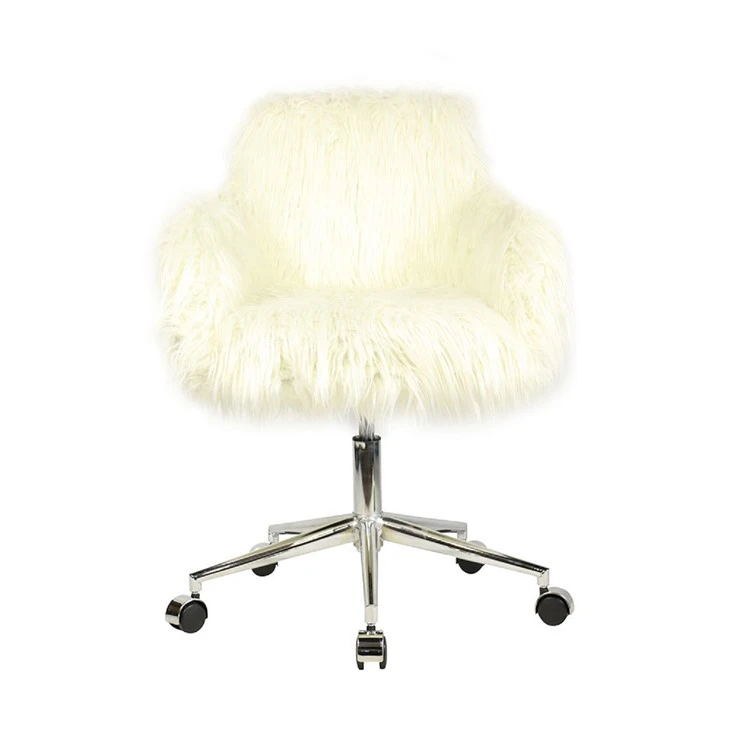 Faux Wool Stol Stue Soveværelse