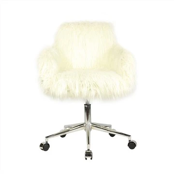 Faux Wool Stol Stue Soveværelse