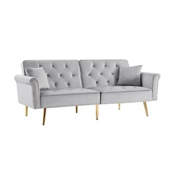 Tre-personers sovesofa med nedfoldet-ryglænsstofsofa Nailhead Arm